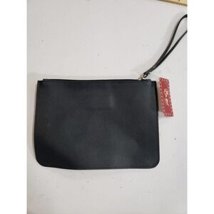 Pelletterie Bag Womens One Size Black Canvas Wrist Strap‎ Zipper Travel Tote Bag